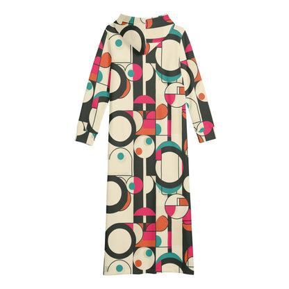 Bequemes leichtes Hoodie Kleid Geometry v5 Hoodiekleid JLR Design