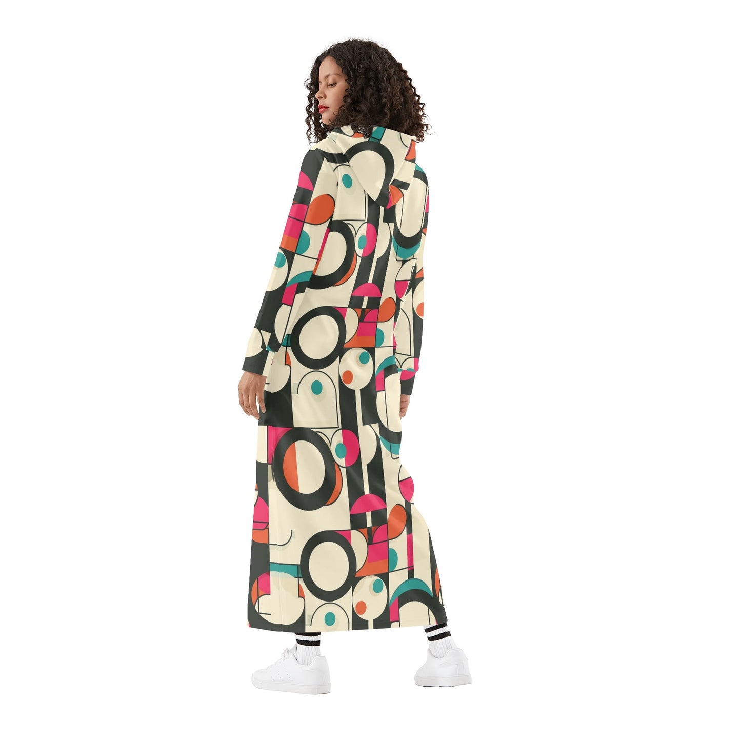 Bequemes leichtes Hoodie Kleid Geometry v5 Hoodiekleid JLR Design