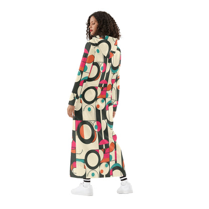 Bequemes leichtes Hoodie Kleid Geometry v5 Hoodiekleid JLR Design