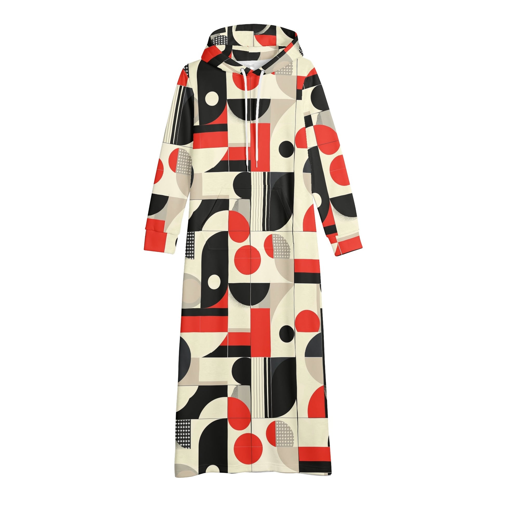 Bequemes leichtes Hoodie Kleid Geometry v6 Hoodiekleid JLR Design