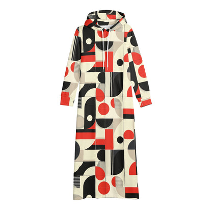 Bequemes leichtes Hoodie Kleid Geometry v6 Hoodiekleid JLR Design