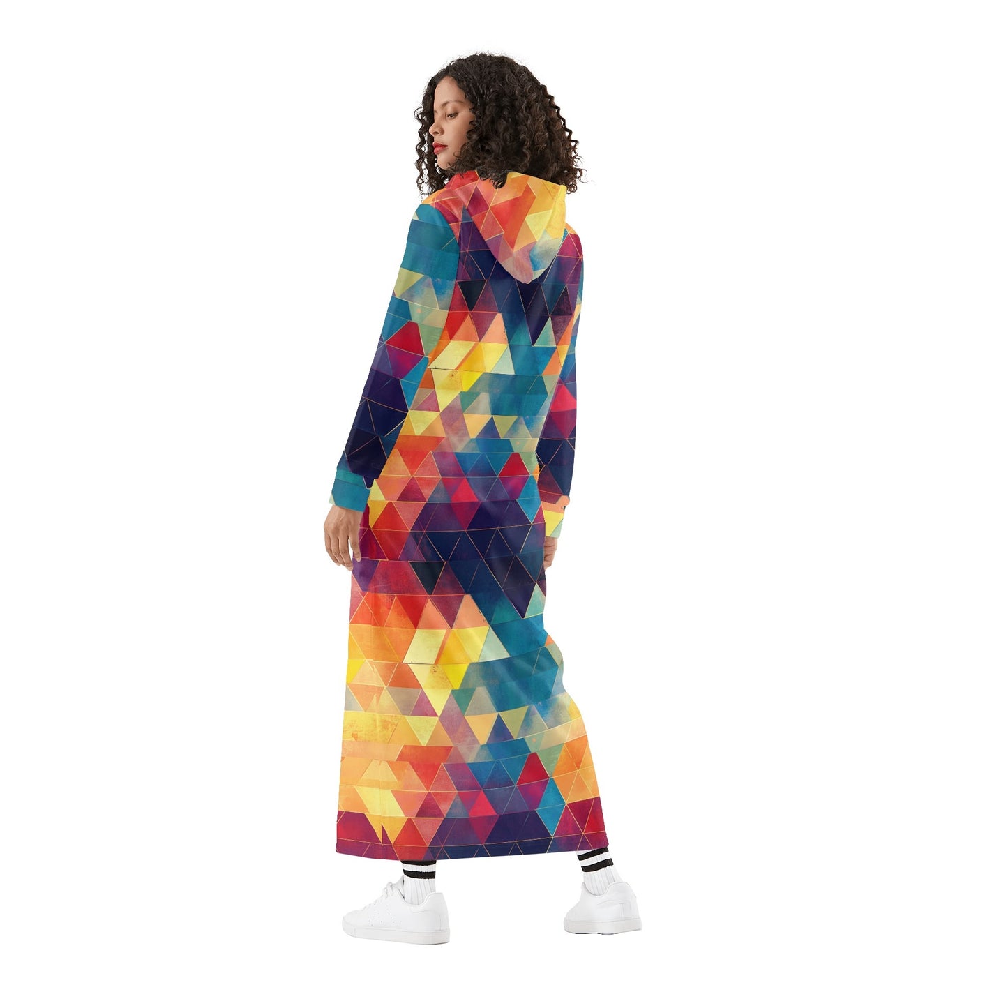 Bequemes leichtes Hoodie Kleid Triangle v3 Hoodiekleid JLR Design