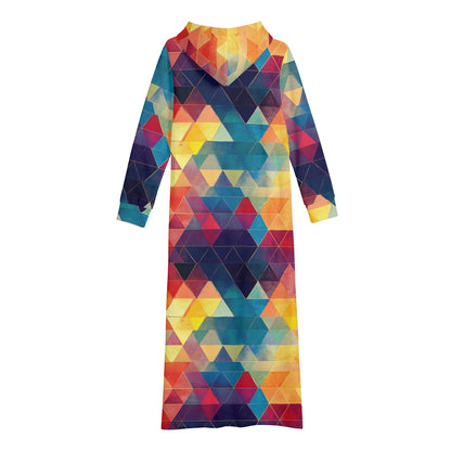 Bequemes leichtes Hoodie Kleid Triangle v3 Hoodiekleid JLR Design