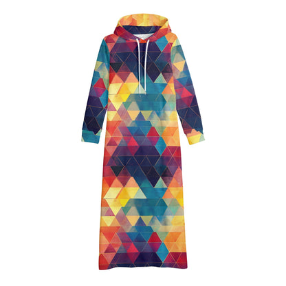 Bequemes leichtes Hoodie Kleid Triangle v3 Hoodiekleid JLR Design