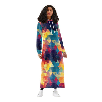 Bequemes leichtes Hoodie Kleid Triangle v3 Hoodiekleid JLR Design