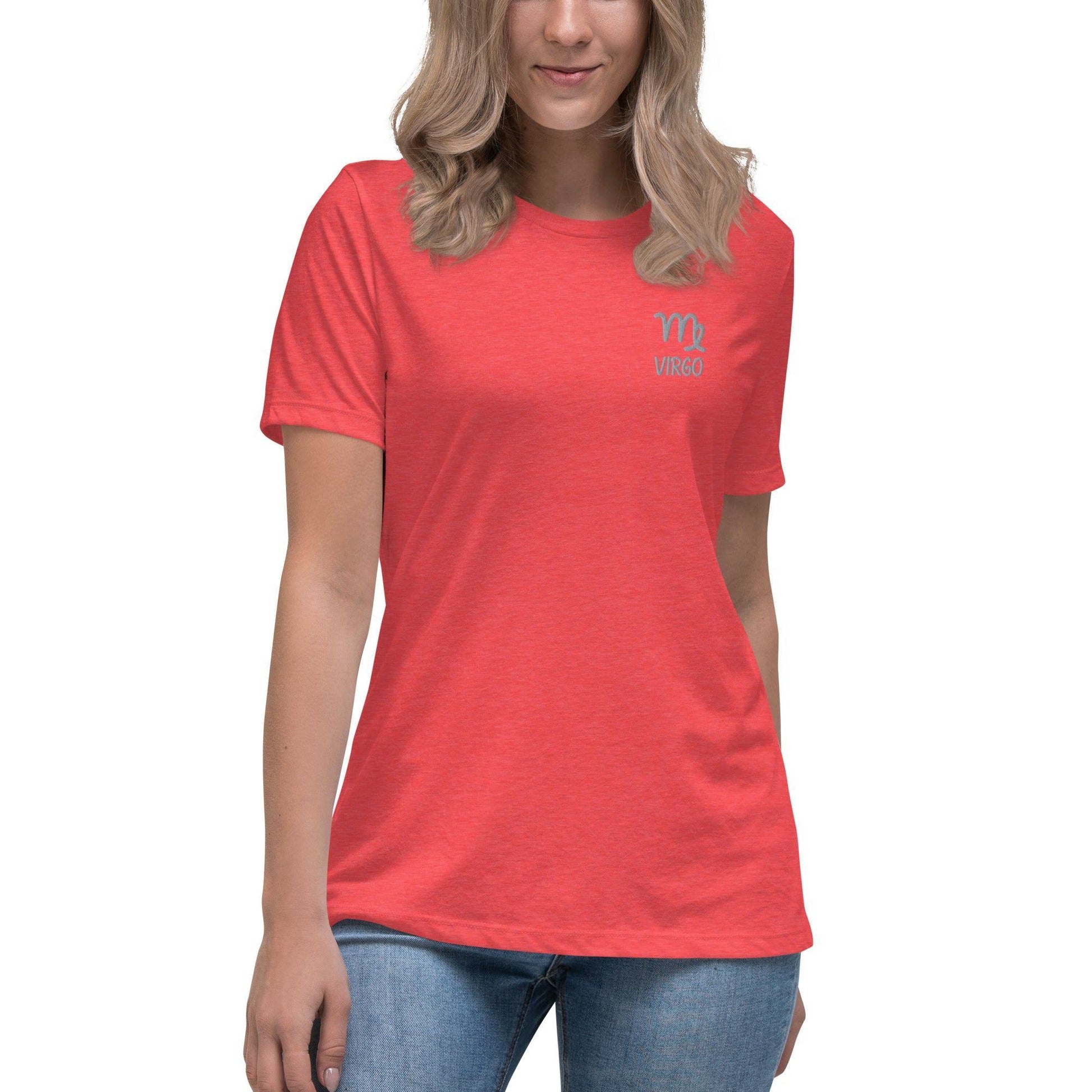 Besticktes Sternzeichen Jungfrau Damen-T-Shirt -- Besticktes Sternzeichen Jungfrau Damen-T-Shirt - undefined T-Shirt | JLR Design