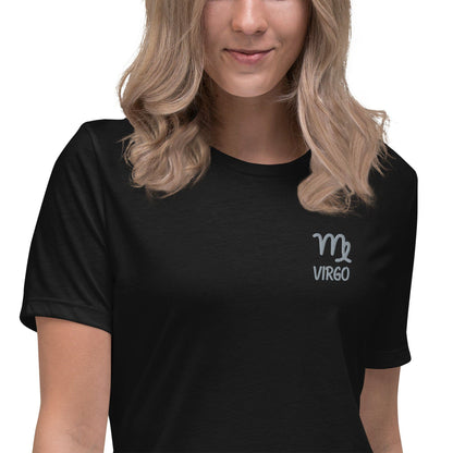 Besticktes Sternzeichen Jungfrau Damen-T-Shirt T-Shirt 38.99 bestickt, Jungfrau, Sign, Sternzeichen, Symbol, T-Shirt, Virgo, Zodiac JLR Design