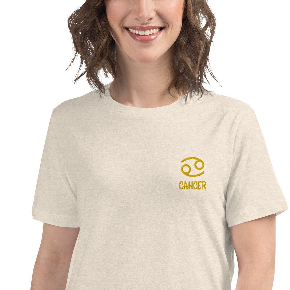 Besticktes Sternzeichen Krebs Damen-T-Shirt T-Shirt JLR Design