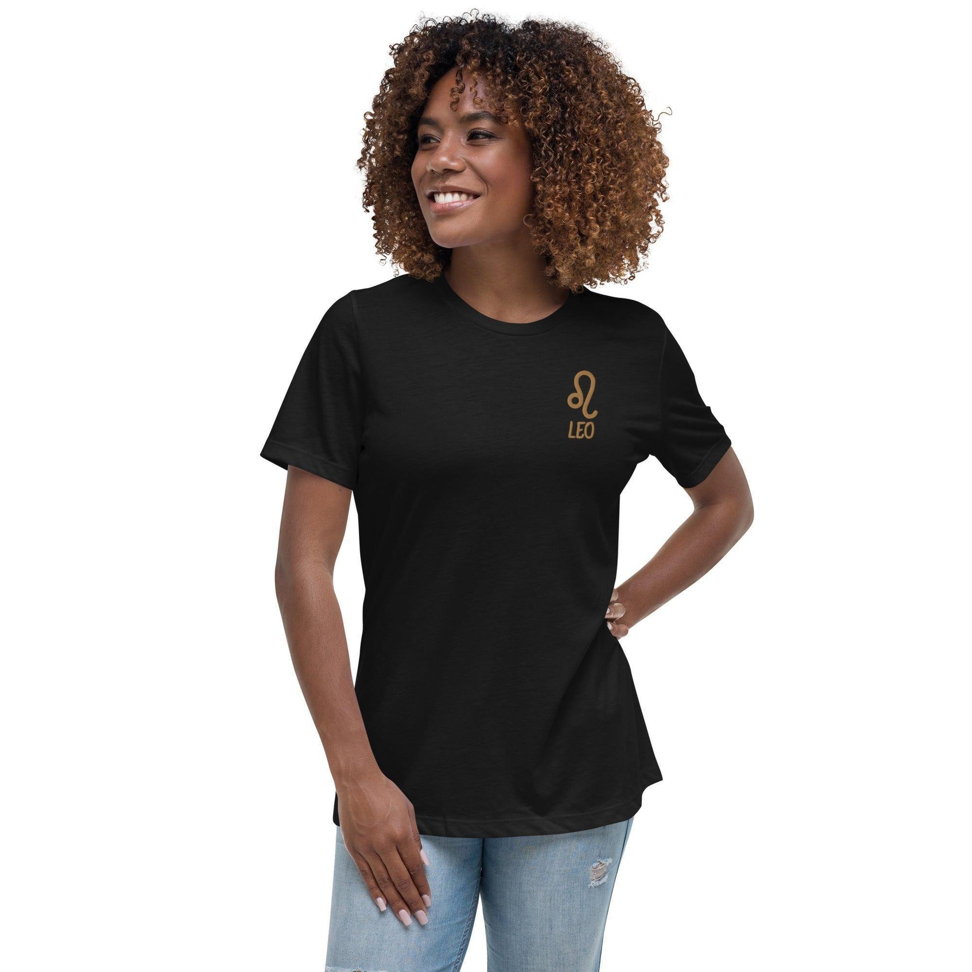 Besticktes Sternzeichen Löwe Damen-T-Shirt T-Shirt 38.99 Damen, Löwe, Sternzeichen, T-Shirt JLR Design