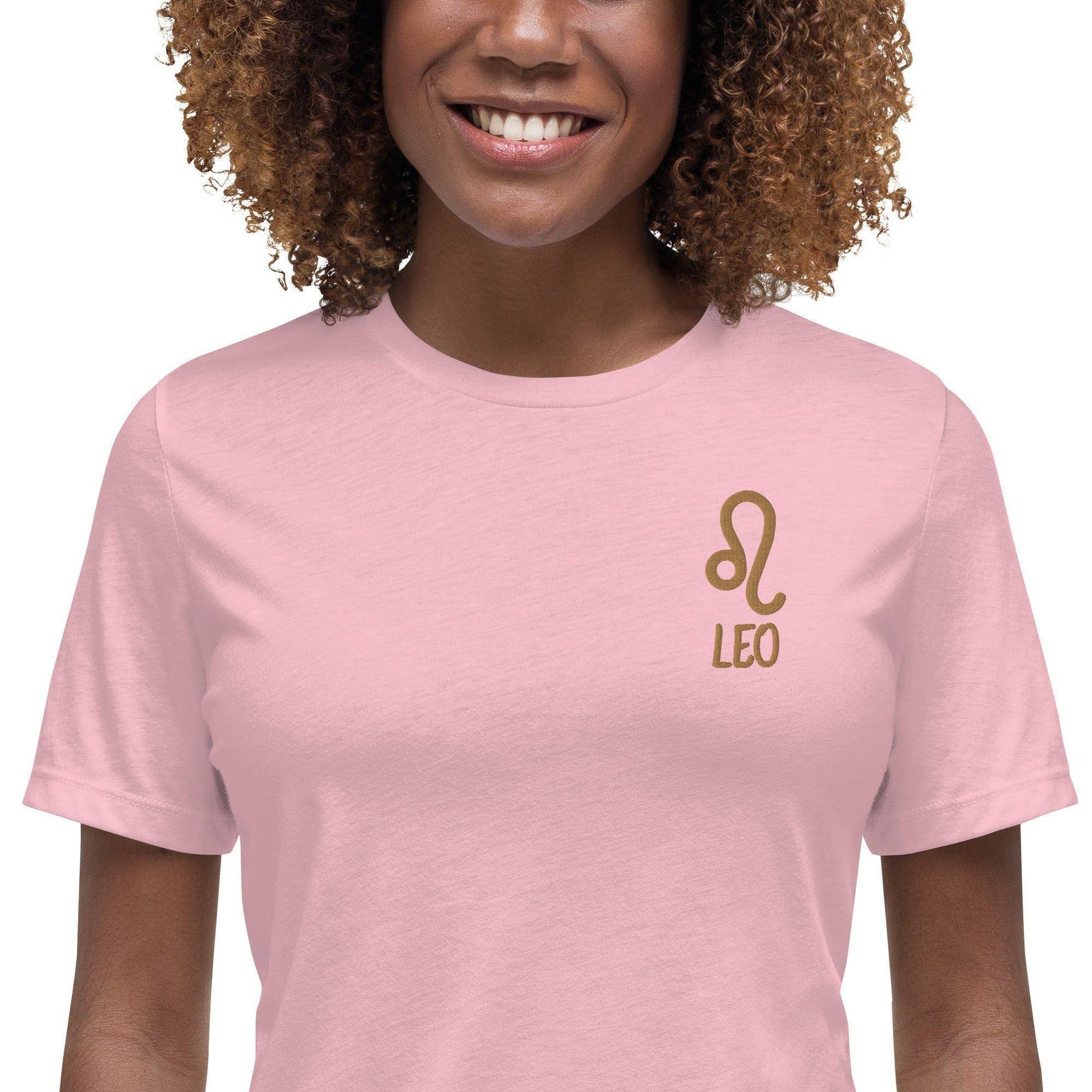 Besticktes Sternzeichen Löwe Damen-T-Shirt T-Shirt JLR Design