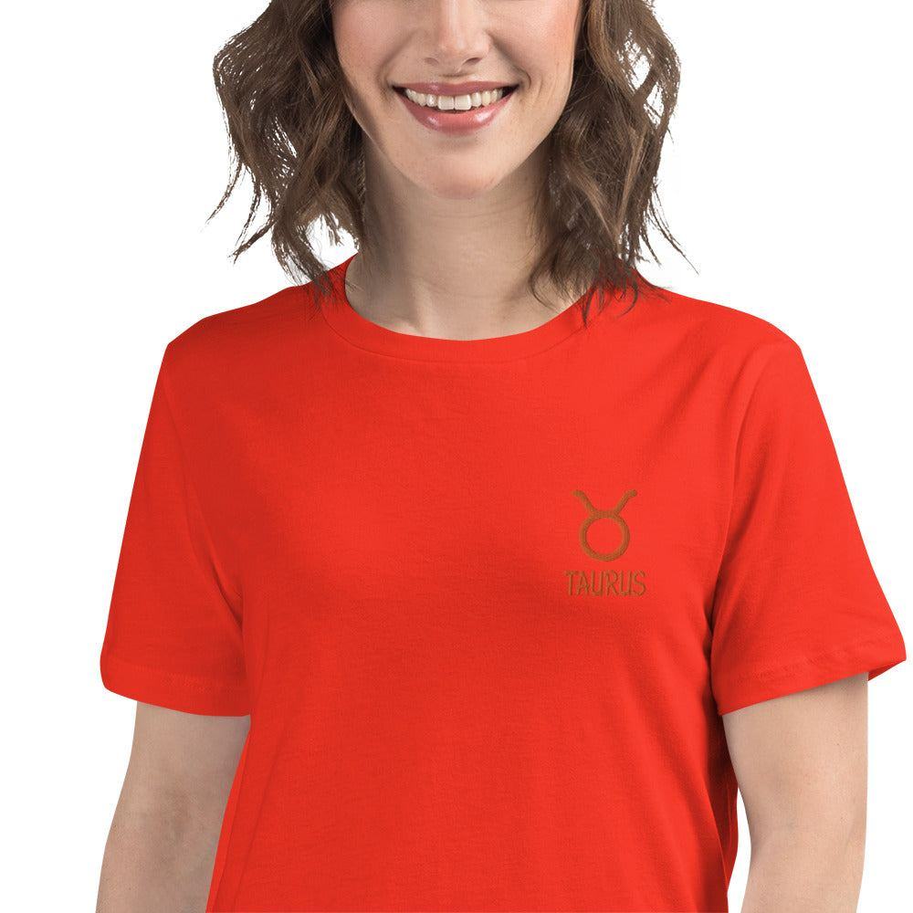 Besticktes Sternzeichen Stier Damen-T-Shirt T-Shirt 38.99 Damen, Sternzeichen, Stier, T-Shirt JLR Design