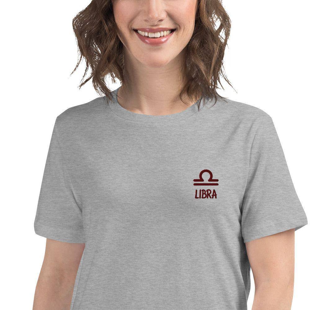 besticktes-sternzeichen-waage-damen-t-shirt-t-shirt-jlr-design-85693 - JLR Design