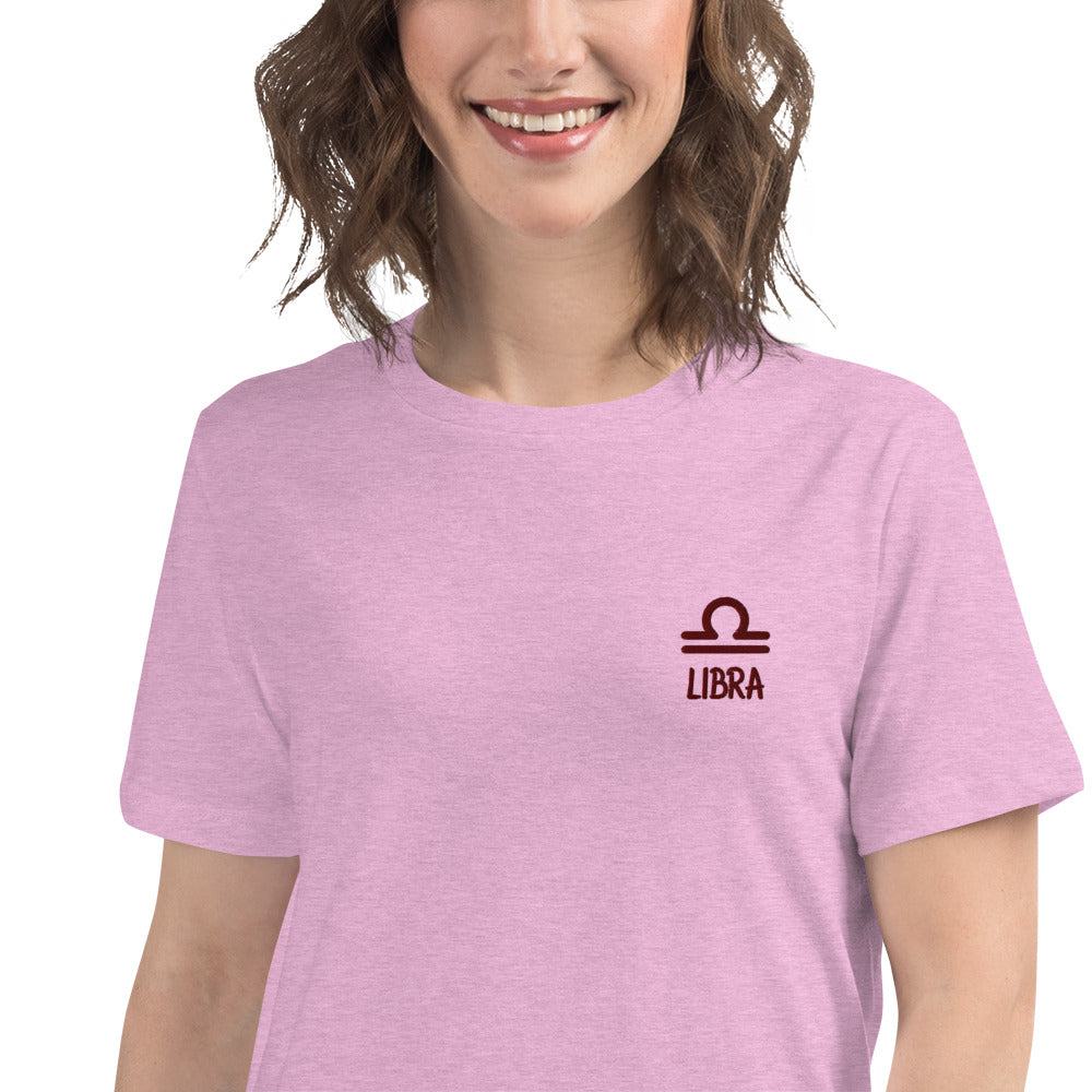 Besticktes Sternzeichen Waage Damen-T-Shirt T-Shirt JLR Design