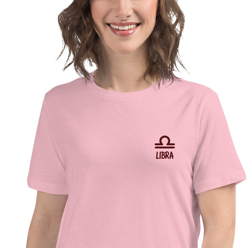 Besticktes Sternzeichen Waage Damen-T-Shirt T-Shirt JLR Design