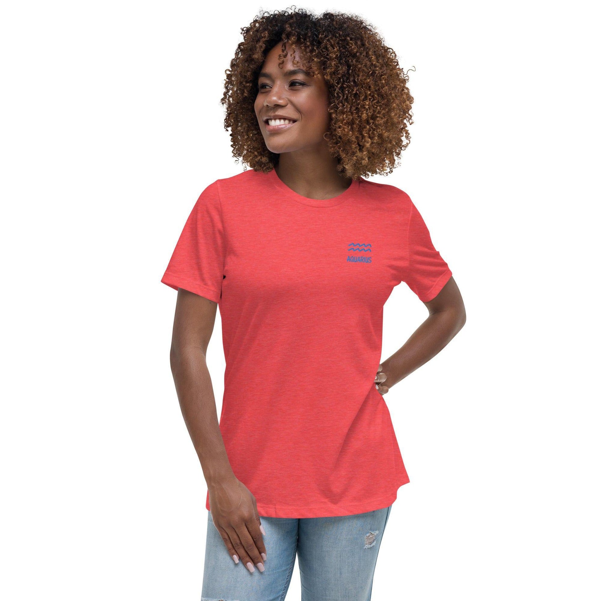 Besticktes Sternzeichen Wassermann Damen-T-Shirt T-Shirt 38.99 Damen, Sternzeichen, T-Shirt, Wassermann JLR Design