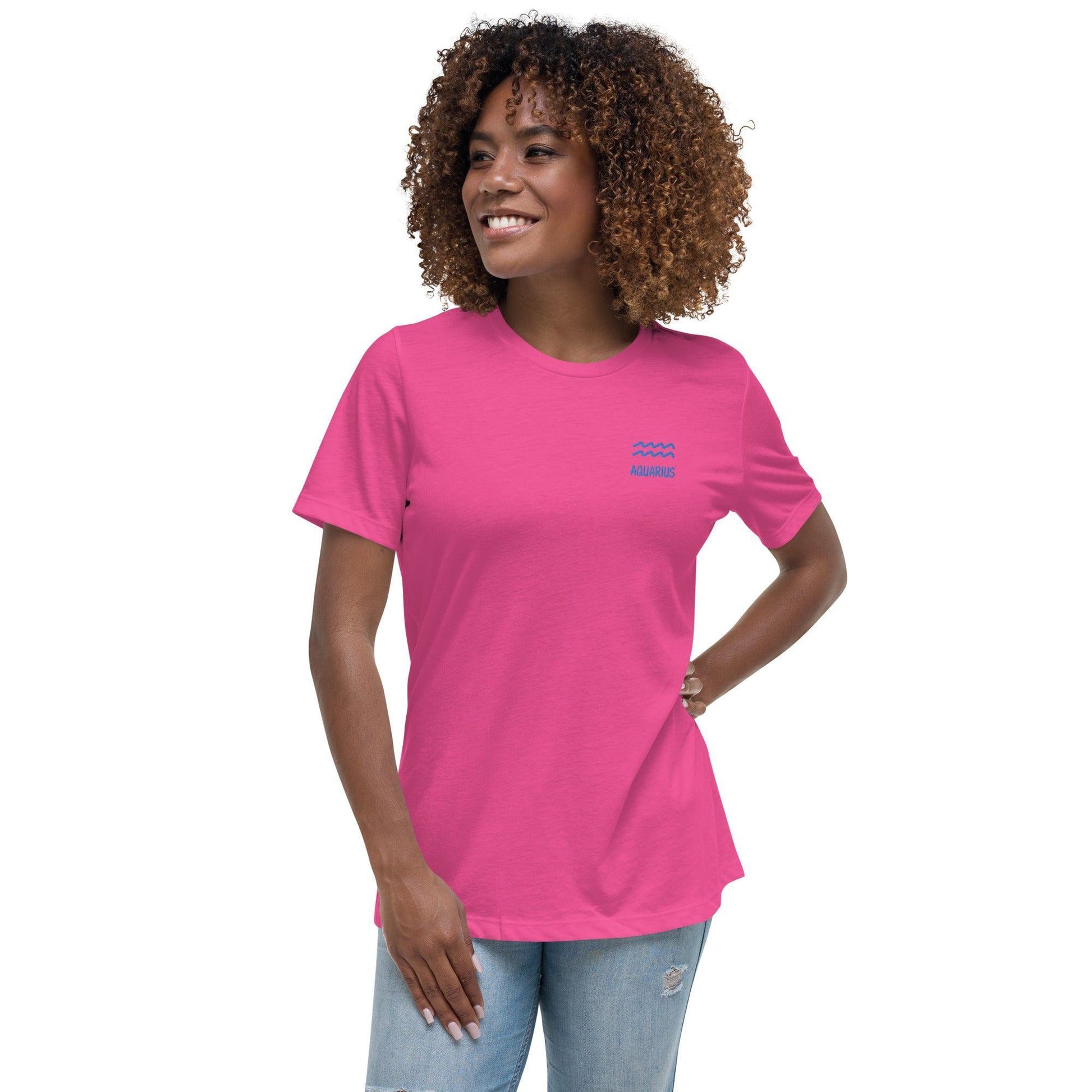 Besticktes Sternzeichen Wassermann Damen-T-Shirt T-Shirt 38.99 Damen, Sternzeichen, T-Shirt, Wassermann JLR Design