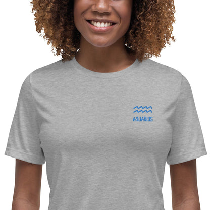 Besticktes Sternzeichen Wassermann Damen-T-Shirt T-Shirt 38.99 Damen, Sternzeichen, T-Shirt, Wassermann JLR Design