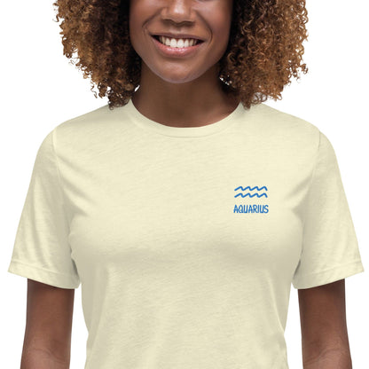 Besticktes Sternzeichen Wassermann Damen-T-Shirt T-Shirt 38.99 Damen, Sternzeichen, T-Shirt, Wassermann JLR Design