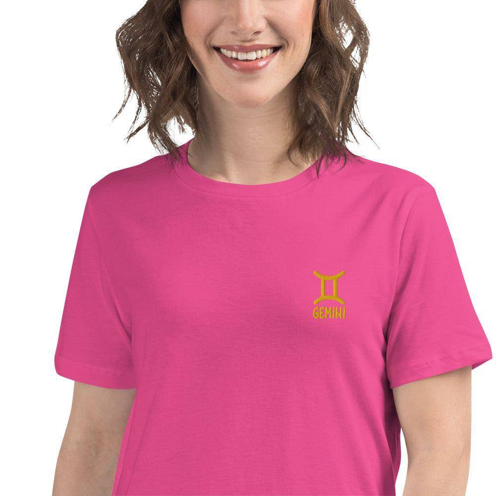 besticktes-sternzeichen-zwillinge-damen-t-shirt-t-shirt-jlr-design-89791 - JLR Design