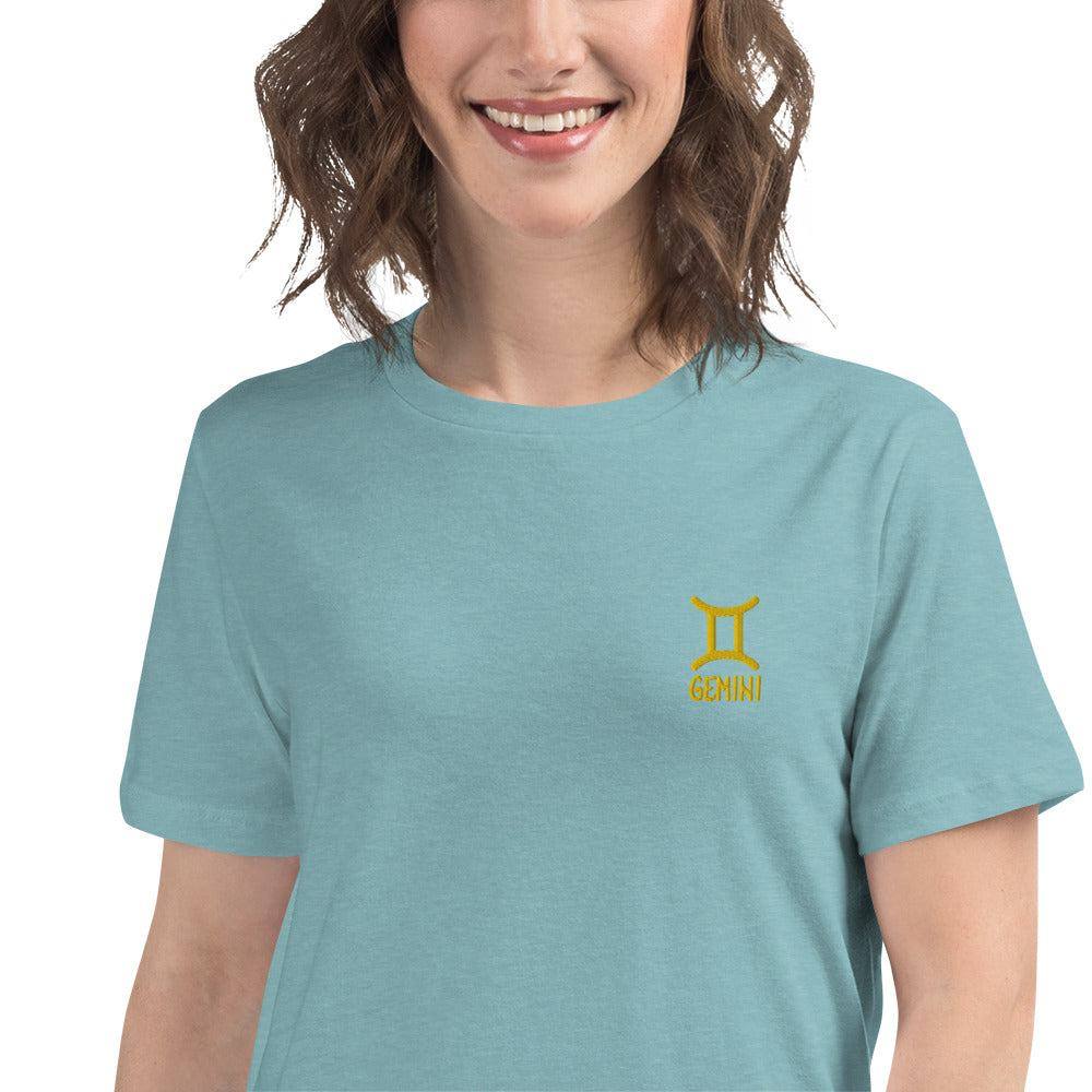 besticktes-sternzeichen-zwillinge-damen-t-shirt-t-shirt-jlr-design-36726 - JLR Design