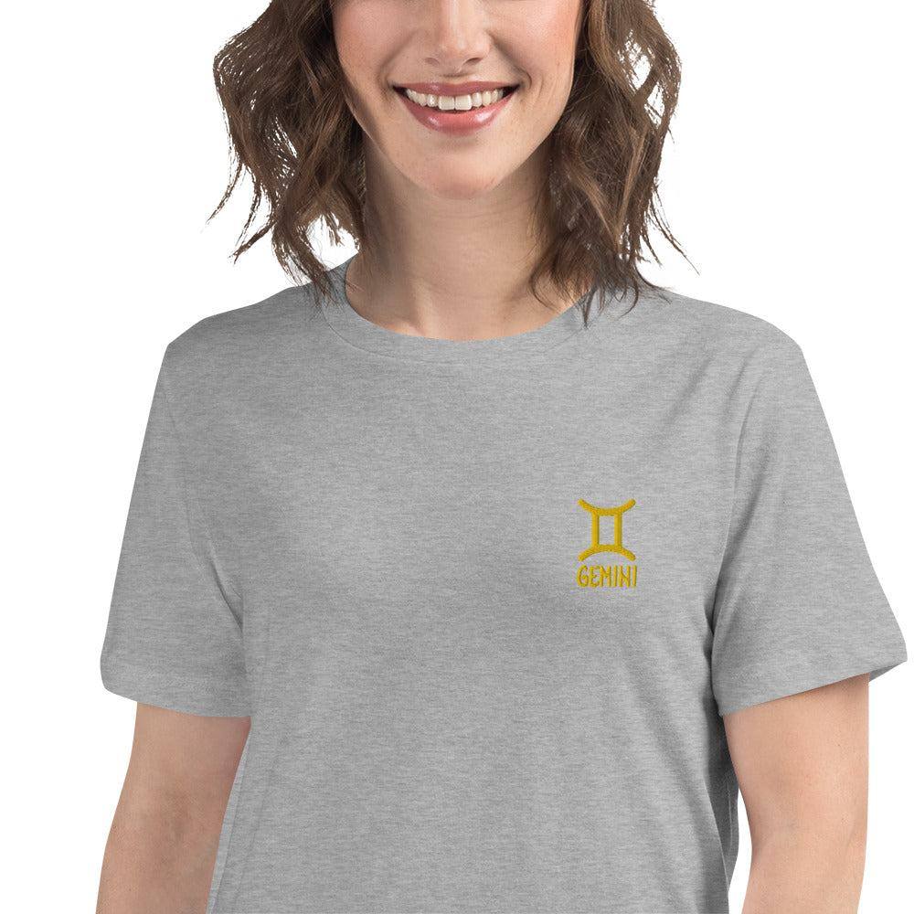 besticktes-sternzeichen-zwillinge-damen-t-shirt-t-shirt-jlr-design-63903 - JLR Design