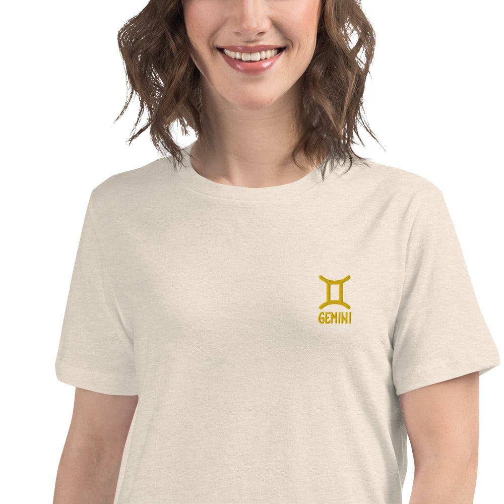 besticktes-sternzeichen-zwillinge-damen-t-shirt-t-shirt-jlr-design-25570 - JLR Design