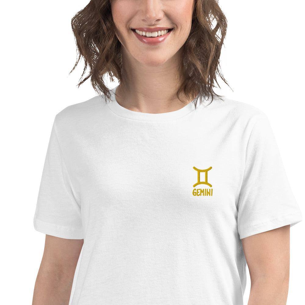 besticktes-sternzeichen-zwillinge-damen-t-shirt-t-shirt-jlr-design-91528 - JLR Design