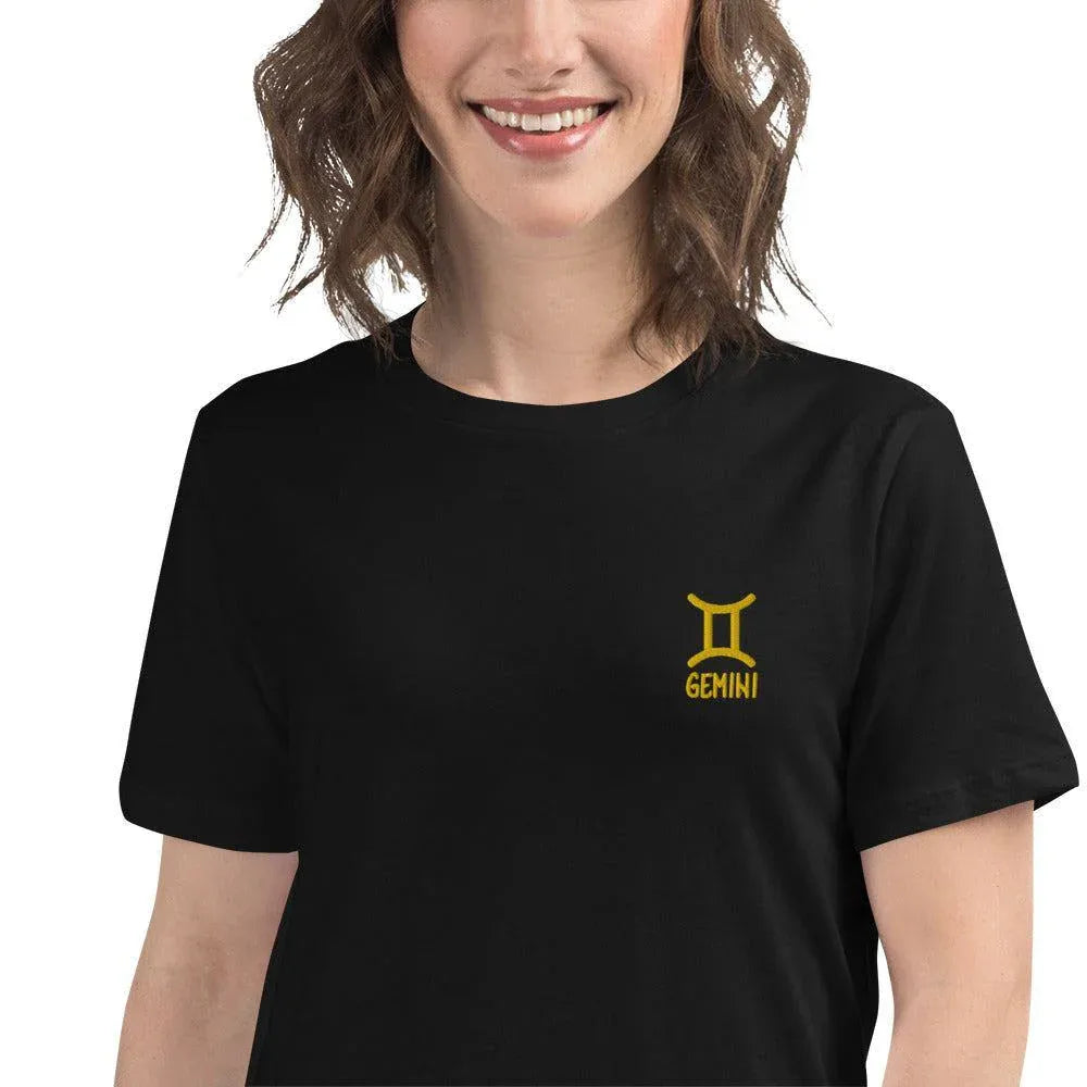 besticktes-sternzeichen-zwillinge-damen-t-shirt-t-shirt-jlr-design-20695 - JLR Design