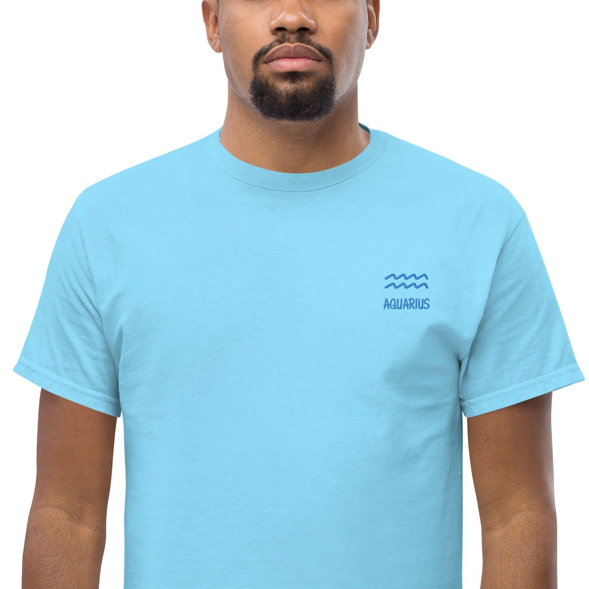 Besticktest Sternzeichen Wassermann Herren T-Shirt T-Shirt JLR Design