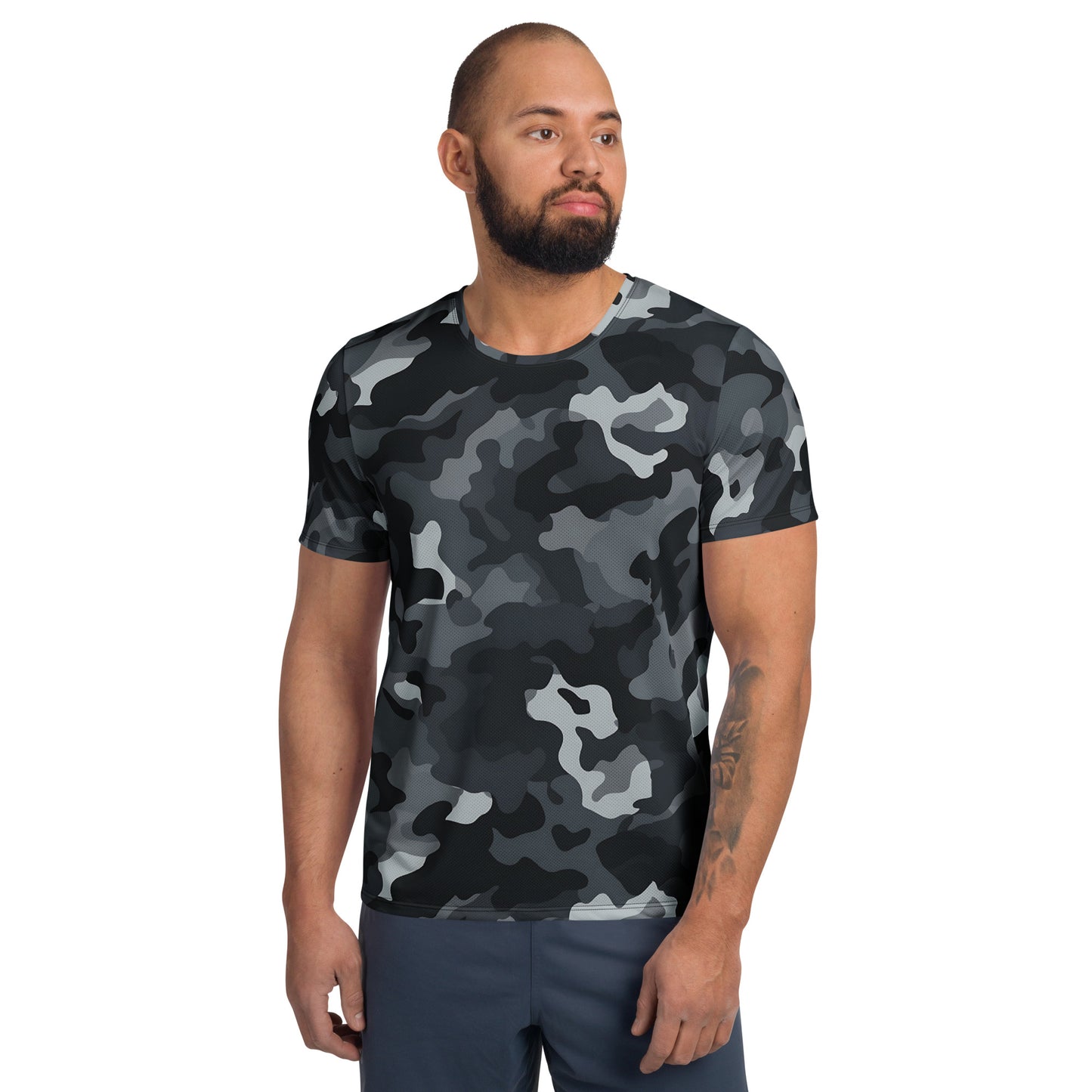 Black Camouflage v1 Sport-T-Shirt für Herren Sport T-Shirt JLR Design