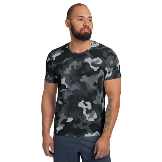 Black Camouflage v1 Sport-T-Shirt für Herren Sport T-Shirt JLR Design