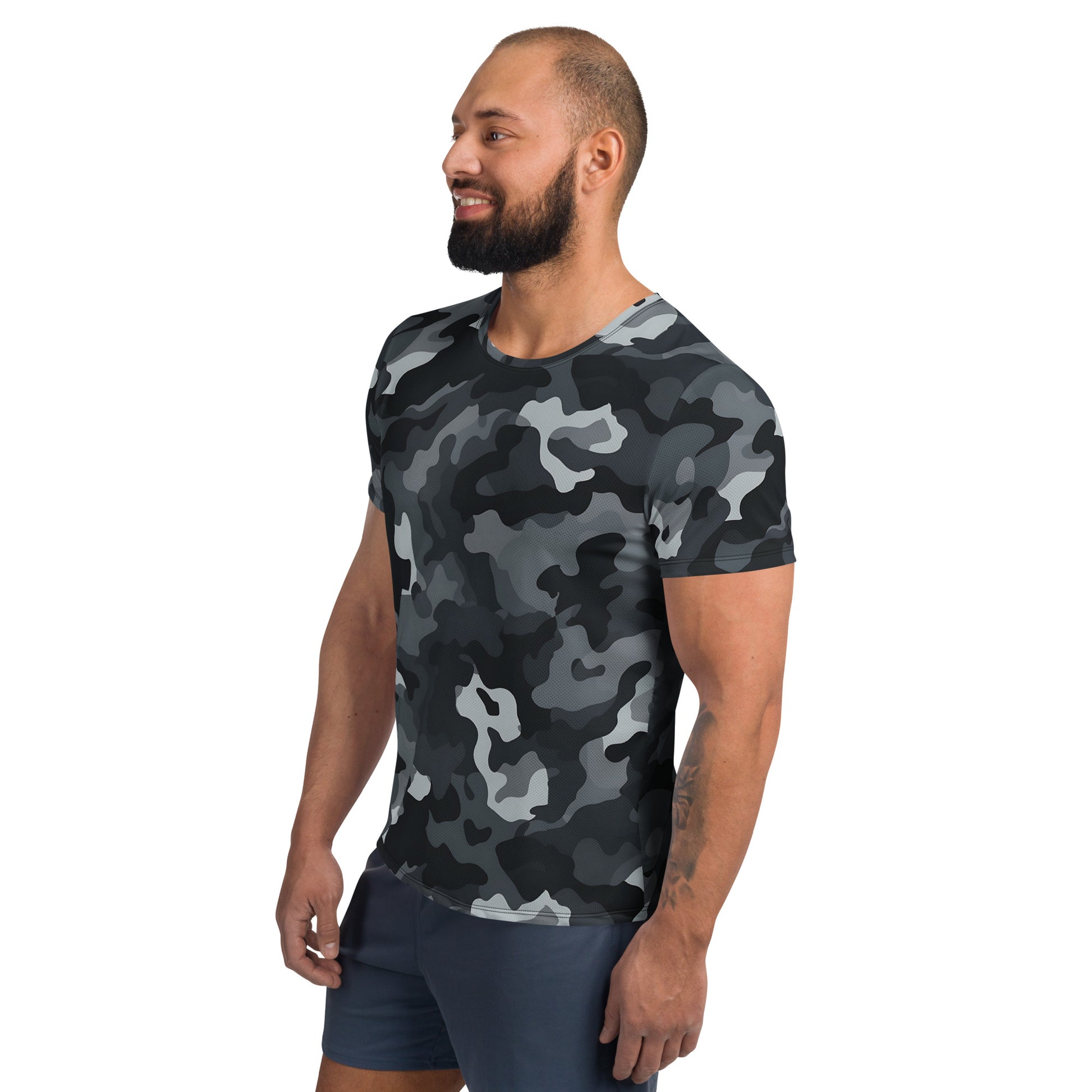 Black Camouflage v1 Sport-T-Shirt für Herren Sport T-Shirt JLR Design