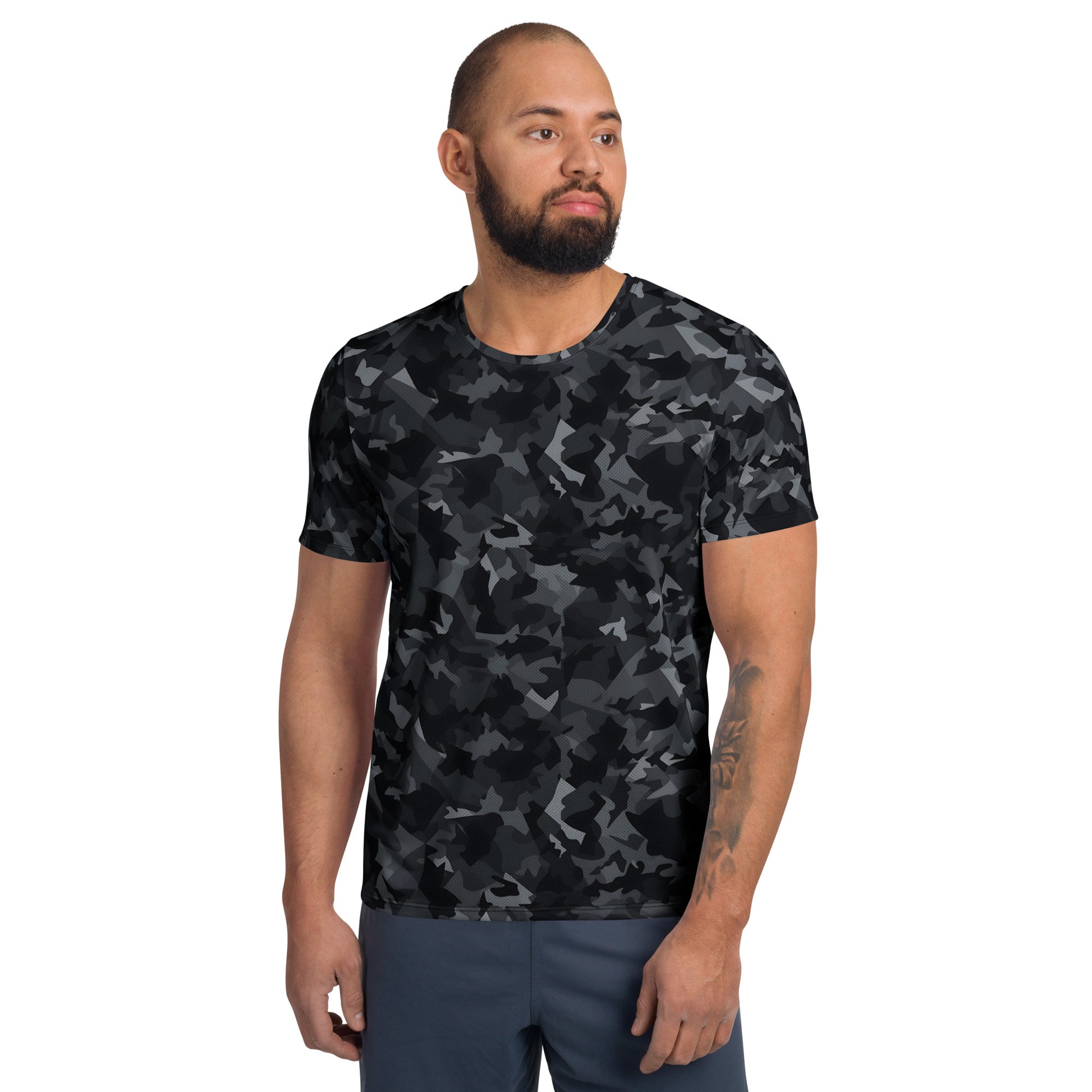 Black Camouflage v4 Sport-T-Shirt für Herren Sport T-Shirt JLR Design