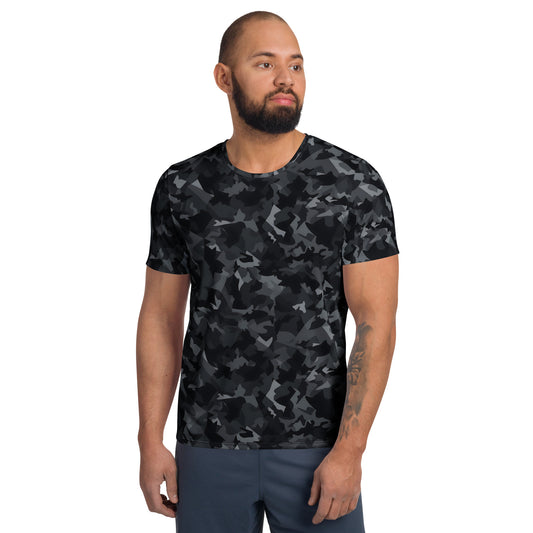 Black Camouflage v4 Sport-T-Shirt für Herren Sport T-Shirt JLR Design