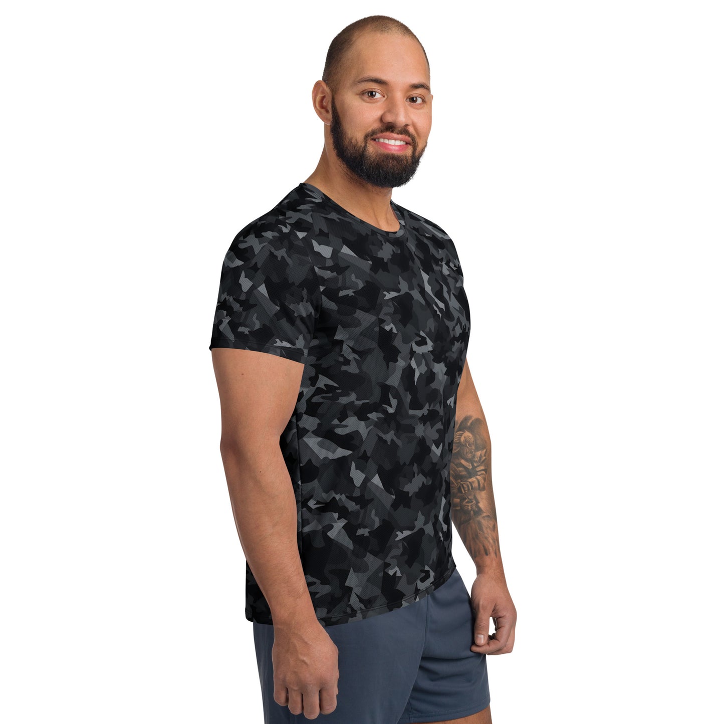 Black Camouflage v4 Sport-T-Shirt für Herren Sport T-Shirt JLR Design