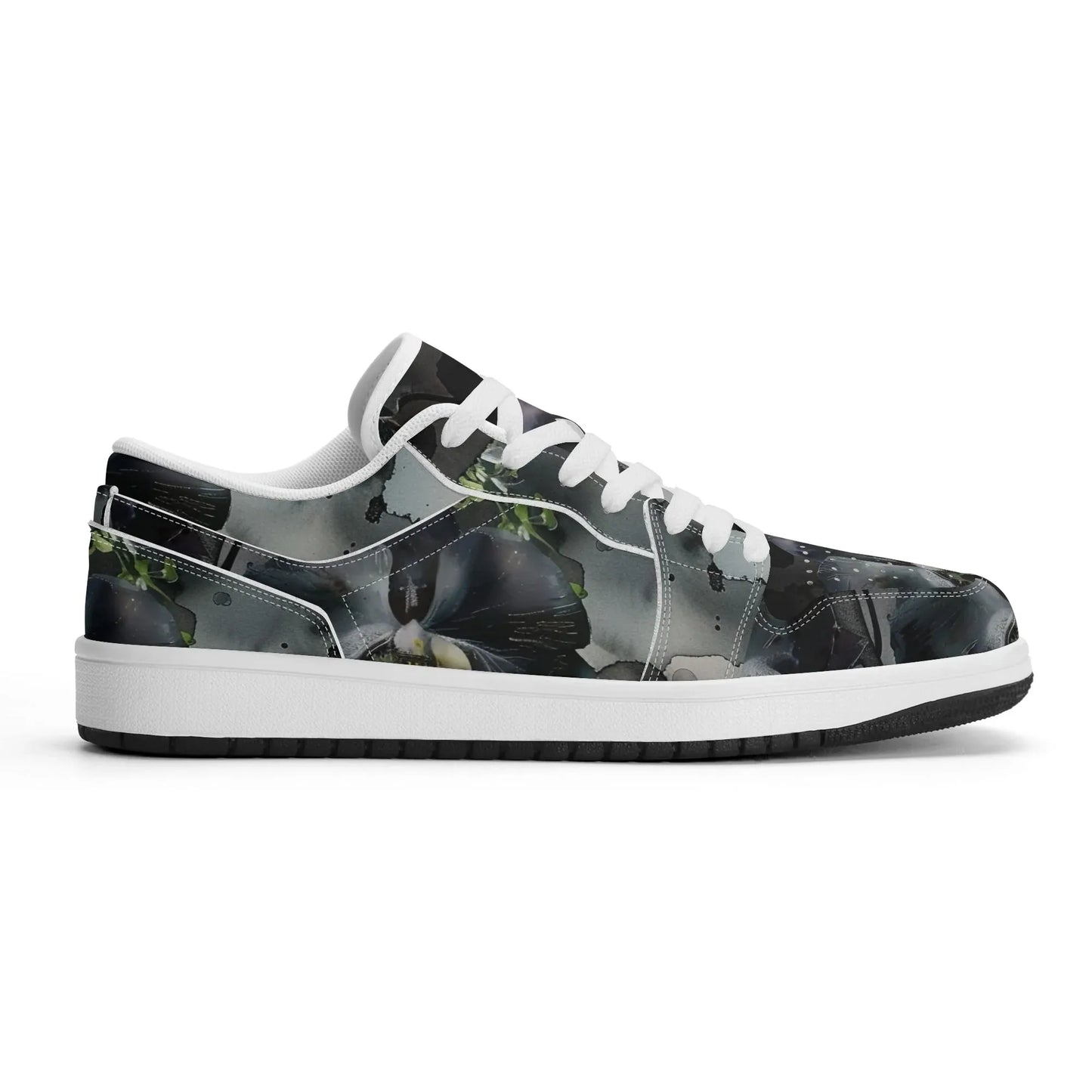 black-garden-low-top-leder-sneaker-fur-damen-sneaker-jlr-design-77803 - JLR Design