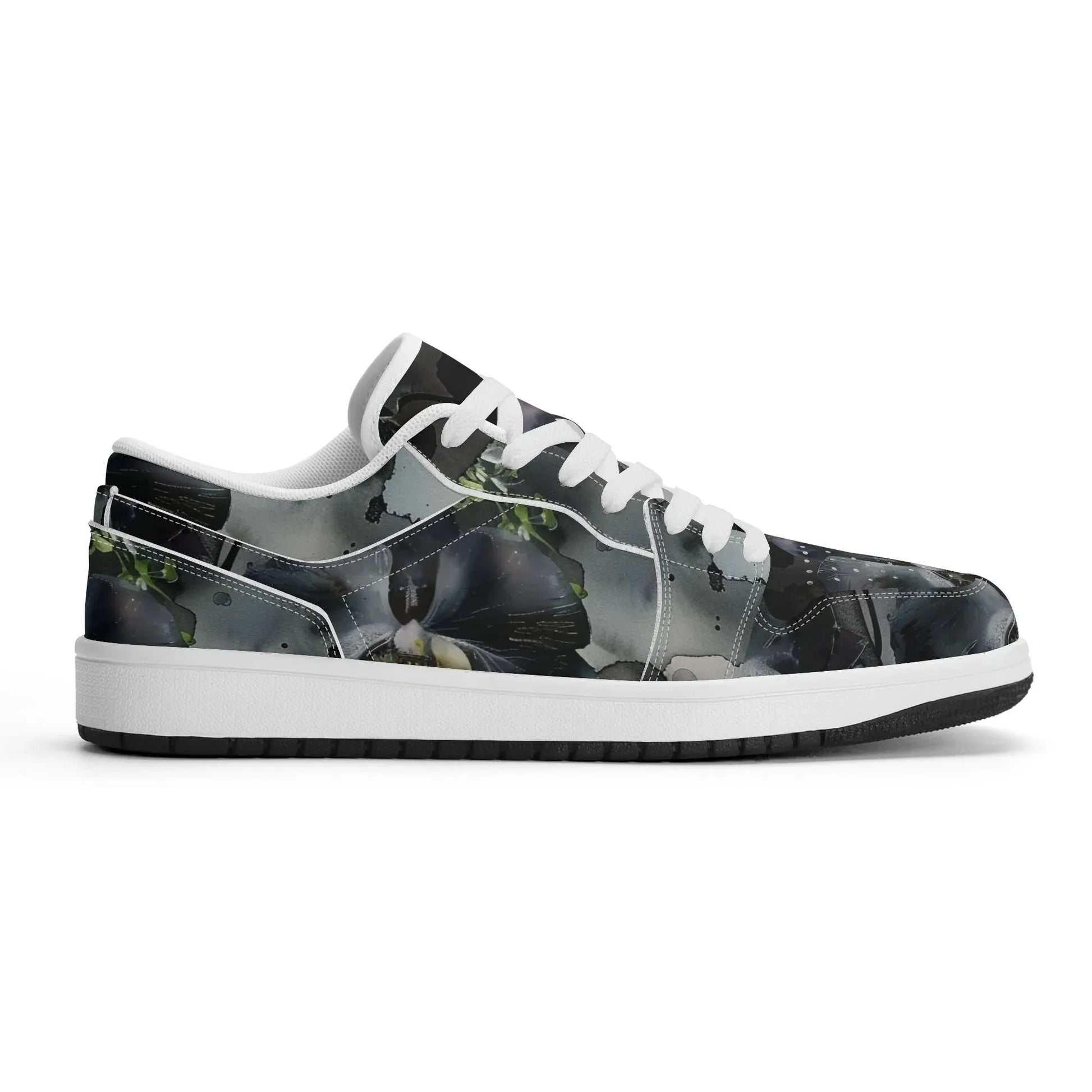 black-garden-low-top-leder-sneaker-fur-damen-sneaker-jlr-design-77803 - JLR Design