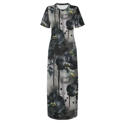 black-garden-short-sleeve-long-dress-long-dress-jlr-design-38564 - JLR Design