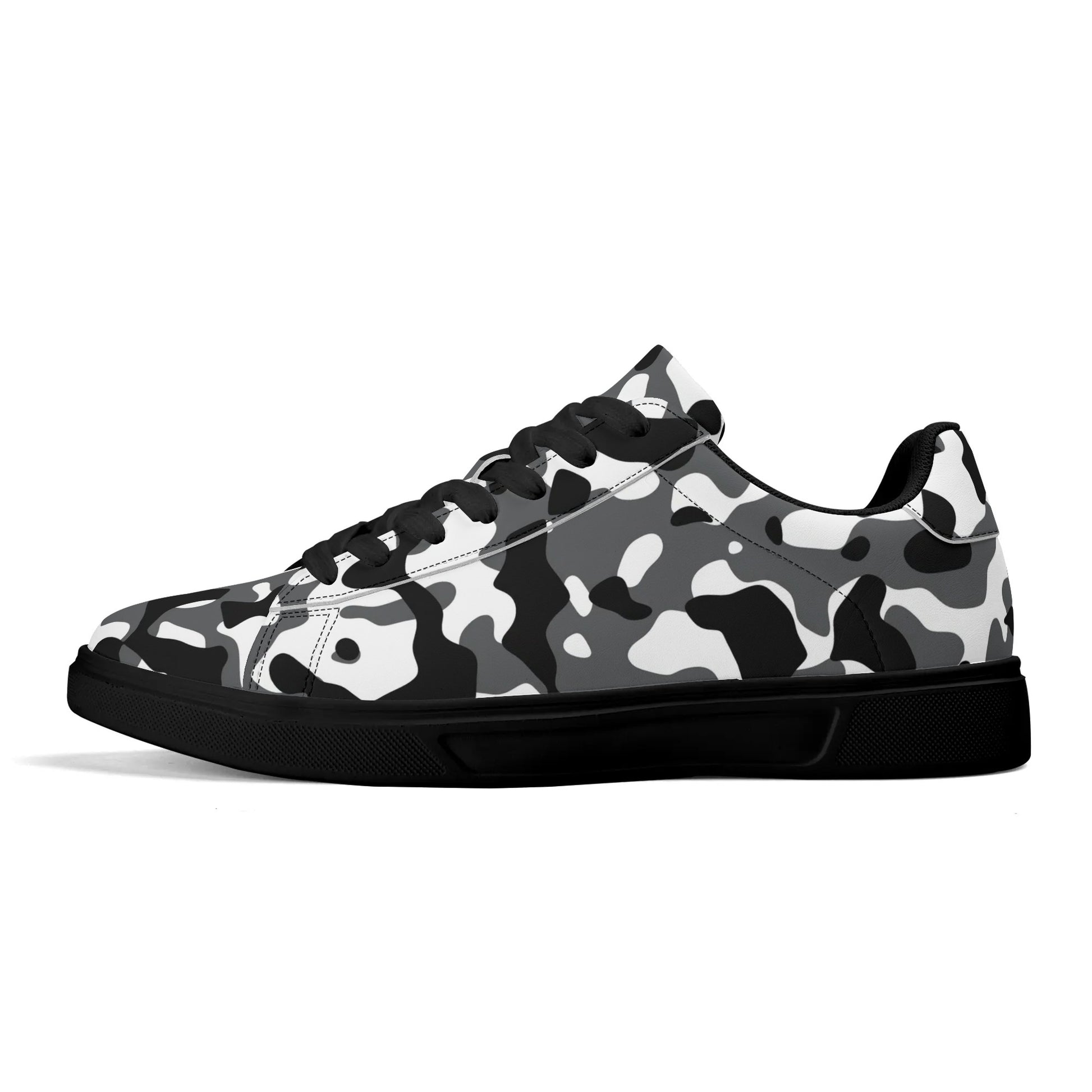 Black Grey White Camouflage Low Top Leather Sneaker Low Top Sneaker 83.99 Black, Camouflage, Leather, Low, Sneaker, Top JLR Design