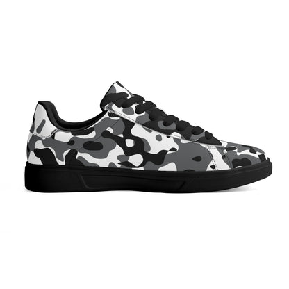 Black Grey White Camouflage Low Top Leather Sneaker Low Top Sneaker 83.99 Black, Camouflage, Leather, Low, Sneaker, Top JLR Design