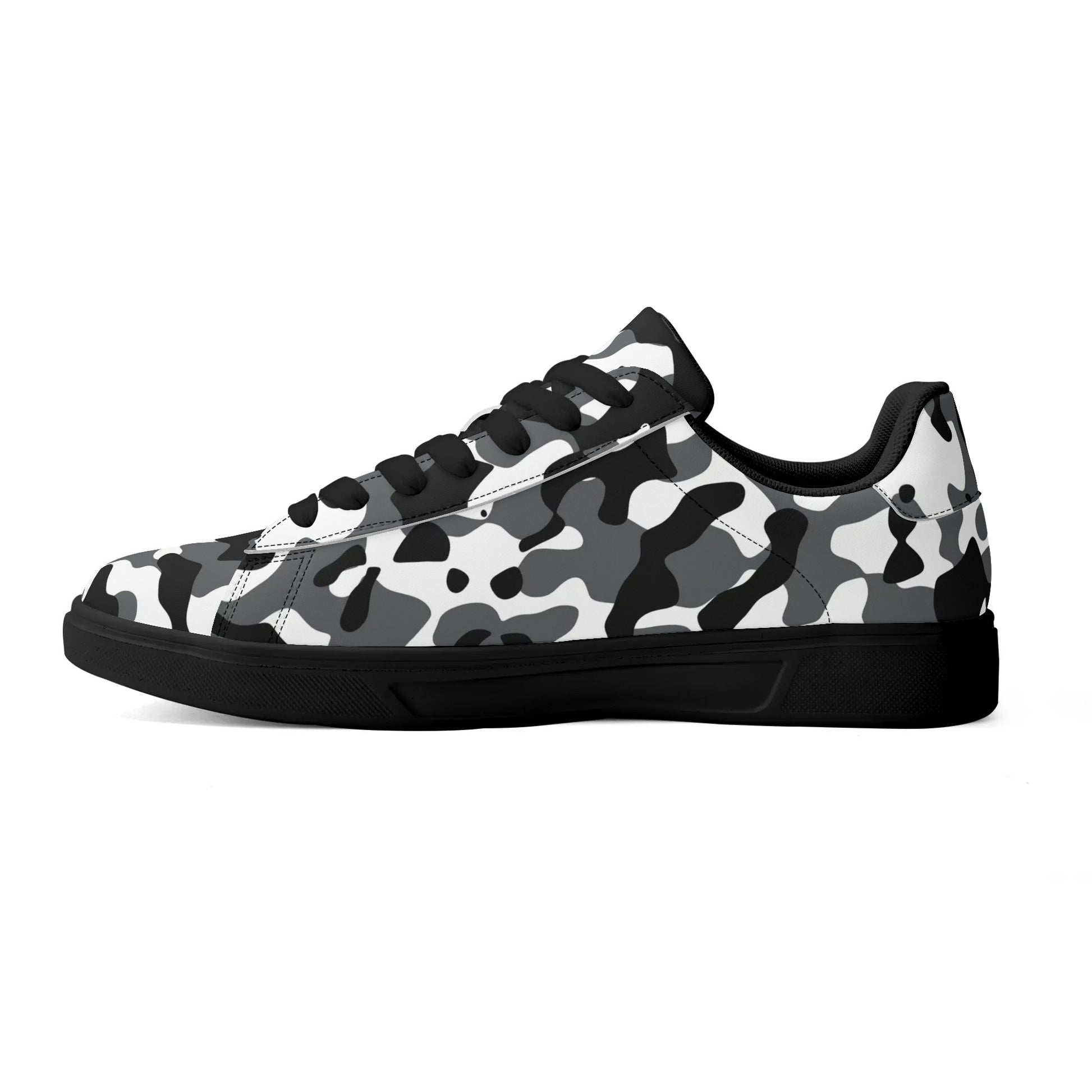 Black Grey White Camouflage Low Top Leather Sneaker Low Top Sneaker 83.99 Black, Camouflage, Leather, Low, Sneaker, Top JLR Design