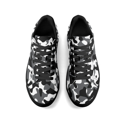 Black Grey White Camouflage Low Top Leather Sneaker Low Top Sneaker 83.99 Black, Camouflage, Leather, Low, Sneaker, Top JLR Design