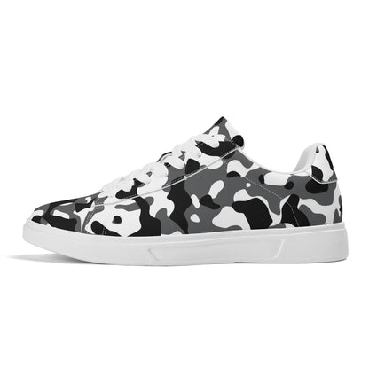 Black Grey White Camouflage Low Top Leather Sneaker Low Top Sneaker 83.99 Black, Camouflage, Leather, Low, Sneaker, Top JLR Design