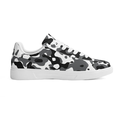 Black Grey White Camouflage Low Top Leather Sneaker Low Top Sneaker 83.99 Black, Camouflage, Leather, Low, Sneaker, Top JLR Design