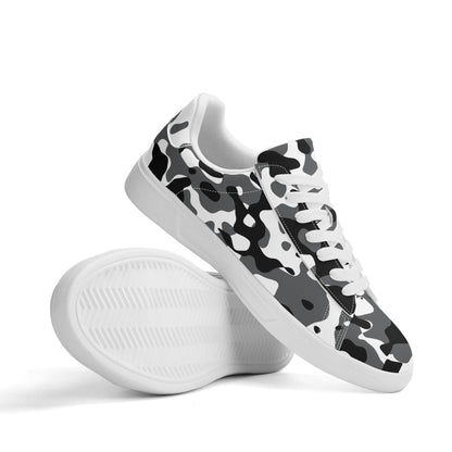 Black Grey White Camouflage Low Top Leather Sneaker Low Top Sneaker 83.99 Black, Camouflage, Leather, Low, Sneaker, Top JLR Design