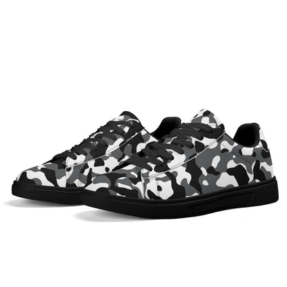 Black Grey White Camouflage Low Top Leather Sneaker Low Top Sneaker 83.99 Black, Camouflage, Leather, Low, Sneaker, Top JLR Design