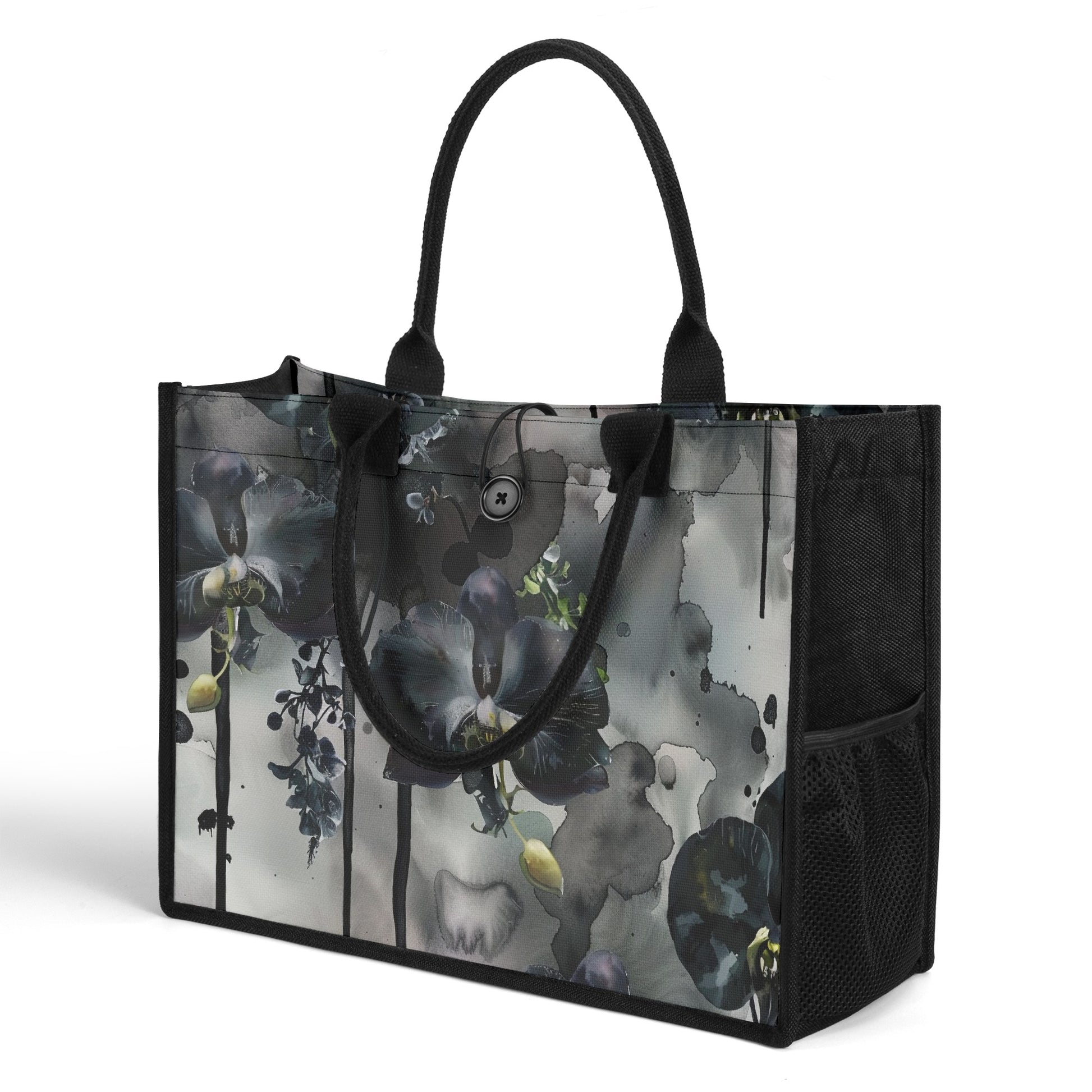 Black Orchid Canvas Shopper Tasche Einkaufstasche JLR Design