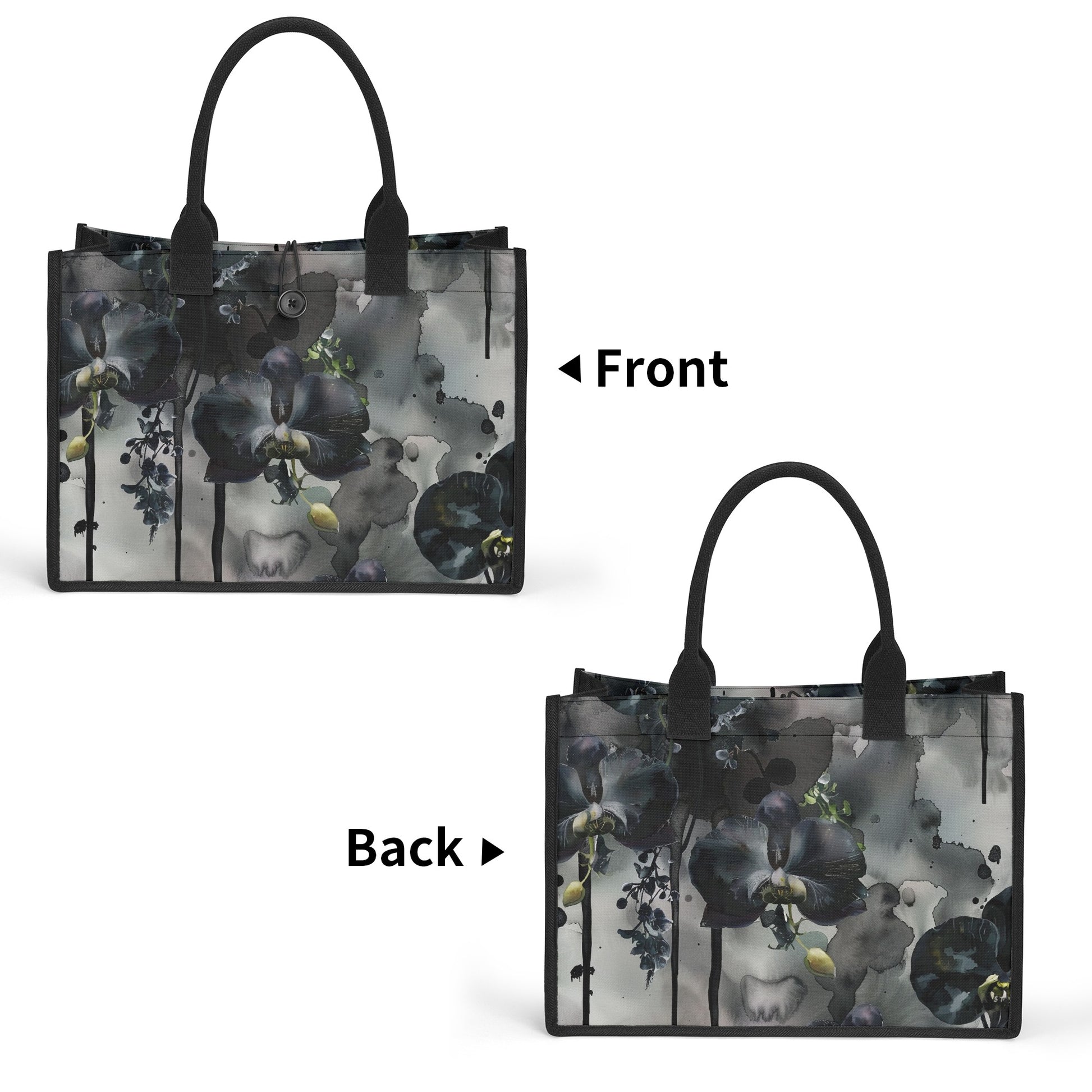 Black Orchid Canvas Shopper Tasche Einkaufstasche JLR Design