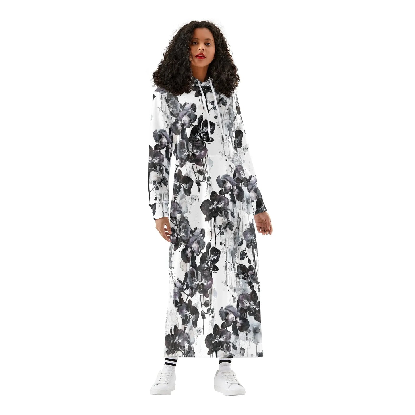 black-orchid-bequemes-leichtes-hoodie-kleid-hoodiekleid-jlr-design-98556 - JLR Design