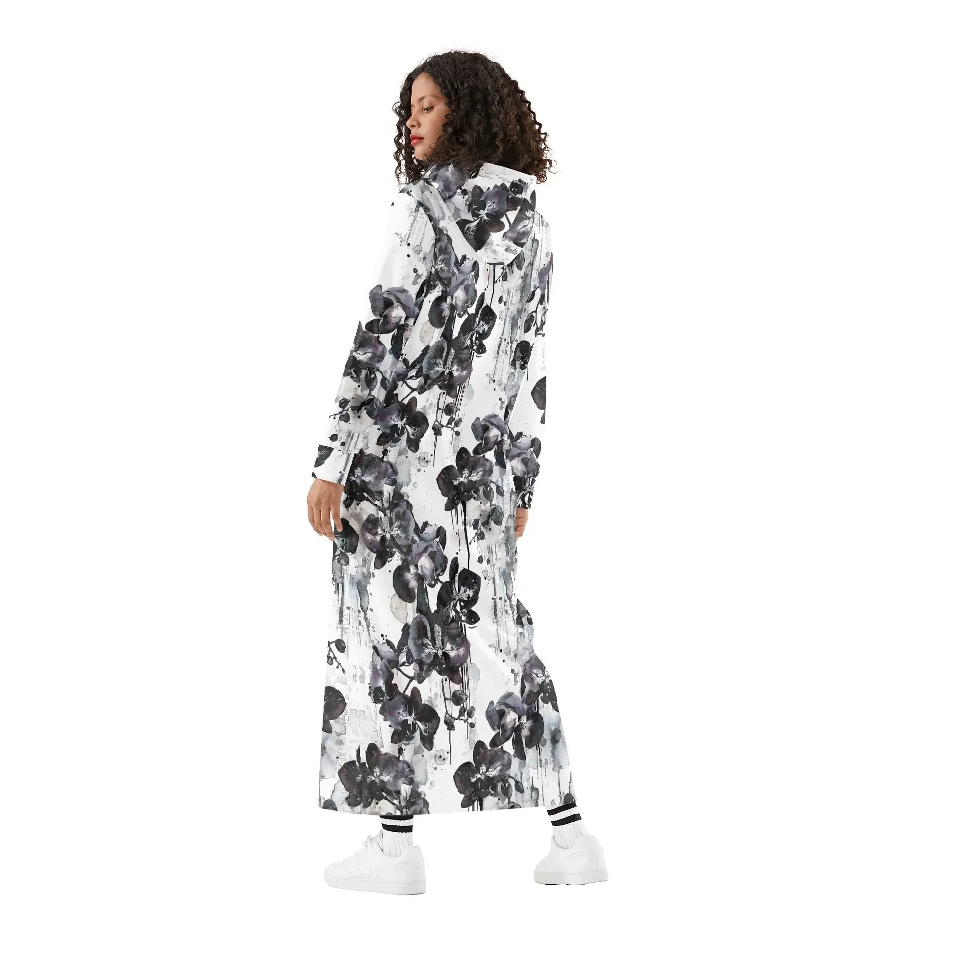 black-orchid-bequemes-leichtes-hoodie-kleid-hoodiekleid-jlr-design-39865 - JLR Design